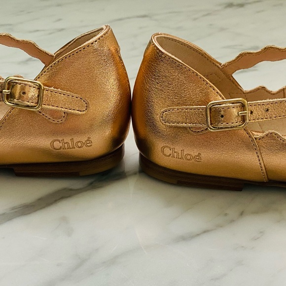 Chloe EU35 Rose Gold Girls Ballerinas - Picture 4 of 5
